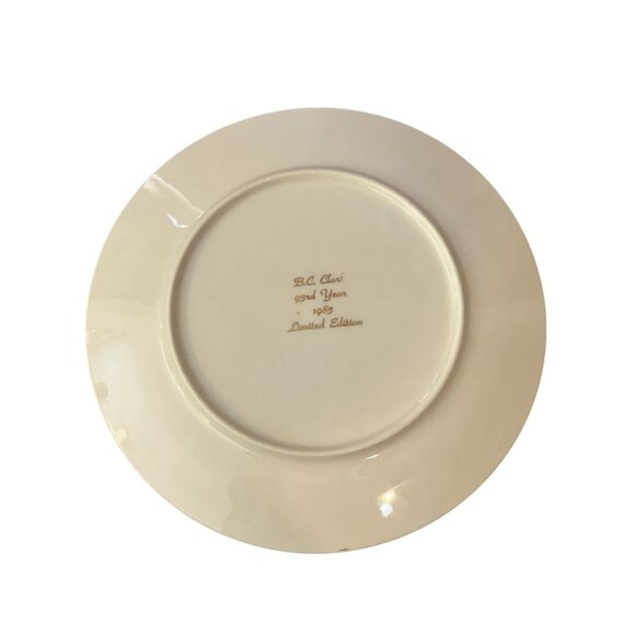 B.C. Clark 93rd Year 1985 Limited Edition Christmas Tree Plate 8.5" - Picture 3 of 5